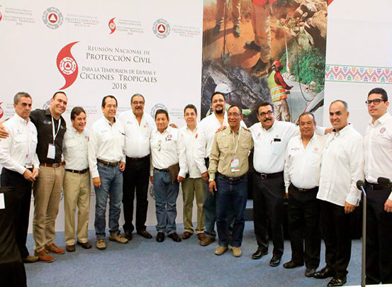 Chiapas participó en la Reunión Nacional de Protección Civil 2018 para la temporada de lluvias y ciclones tropicales.