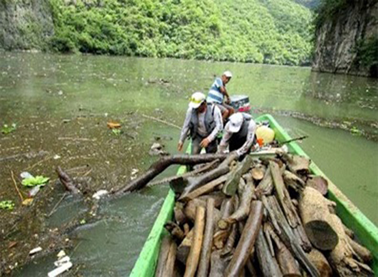 Realiza Protección Civil Chiapas limpieza en el Cañón del Sumidero.